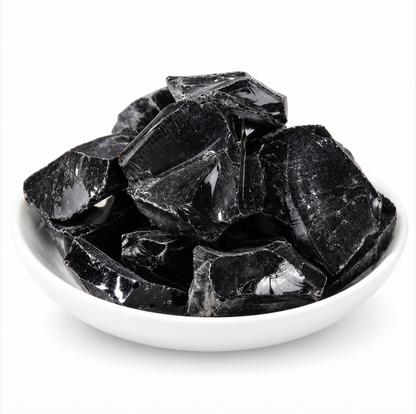 Natural Obsidian Fragrance Stones – Black Crystal Aroma Diffuser Rocks for Home Decor & Essential Oil Scenting