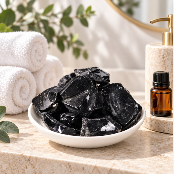 Natural Obsidian Fragrance Stones – Black Crystal Aroma Diffuser Rocks for Home Decor & Essential Oil Scenting