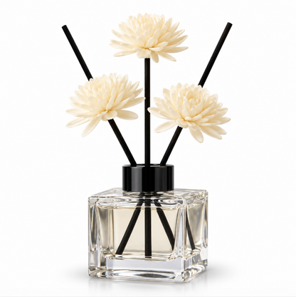 Floral Reed Diffuser with Decorative Flower Sticks – Elegant Flameless Home Fragrance for Bedroom, Bathroom & Living Room