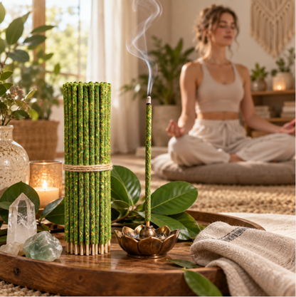 Natural Pomelo Leaf Incense Sticks – Botanical Aroma for Meditation, Mindfulness, Yoga & Peaceful Zen Spaces