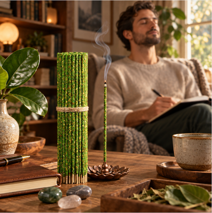 Natural Pomelo Leaf Incense Sticks – Botanical Aroma for Meditation, Mindfulness, Yoga & Peaceful Zen Spaces