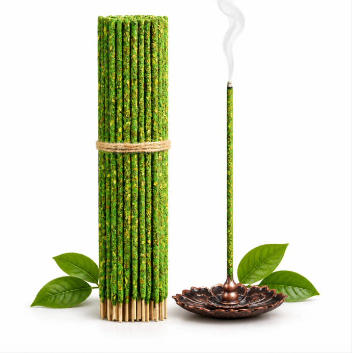 Natural Pomelo Leaf Incense Sticks – Botanical Aroma for Meditation, Mindfulness, Yoga & Peaceful Zen Spaces