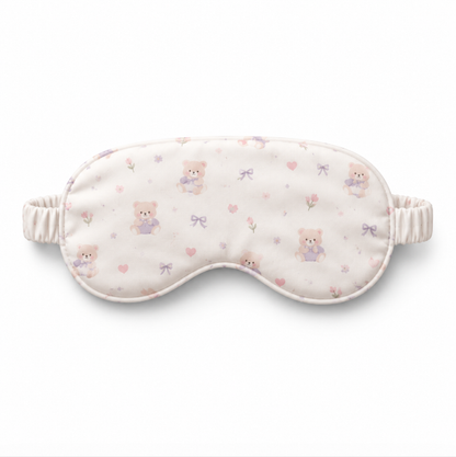 Cute Teddy Bear Cooling Silk Sleep Mask